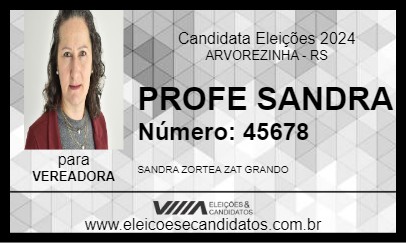 Candidato PROFE SANDRA 2024 - ARVOREZINHA - Eleições