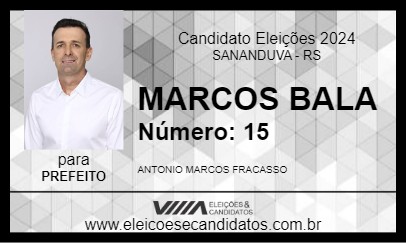 Candidato MARCOS BALA 2024 - SANANDUVA - Eleições