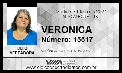 Candidato VERONICA 2024 - ALTO ALEGRE - Eleições