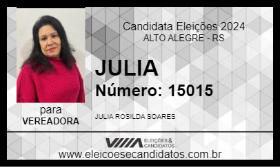 Candidato JULIA 2024 - ALTO ALEGRE - Eleições