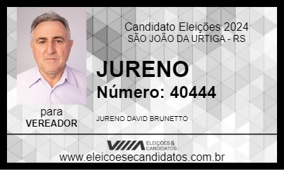 Candidato JURENO 2024 - SÃO JOÃO DA URTIGA - Eleições