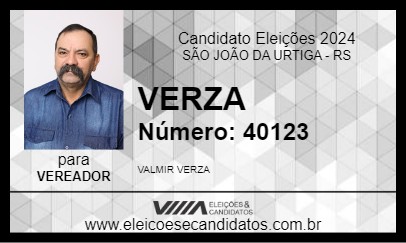 Candidato VERZA 2024 - SÃO JOÃO DA URTIGA - Eleições