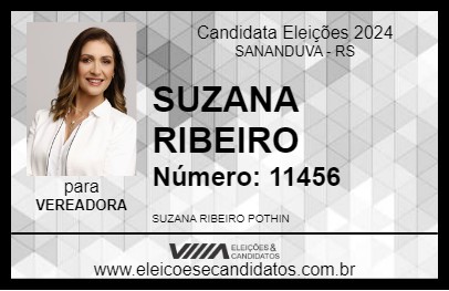 Candidato SUZANA RIBEIRO 2024 - SANANDUVA - Eleições