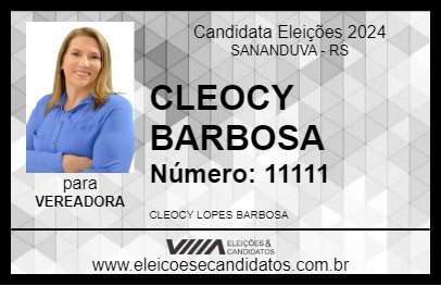 Candidato CLEOCY BARBOZA 2024 - SANANDUVA - Eleições