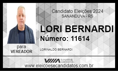 Candidato LORI BERNARDI 2024 - SANANDUVA - Eleições