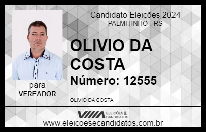 Candidato OLIVIO DA COSTA 2024 - PALMITINHO - Eleições