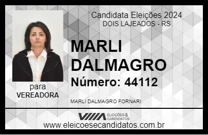 Candidato MARLI DALMAGRO 2024 - DOIS LAJEADOS - Eleições