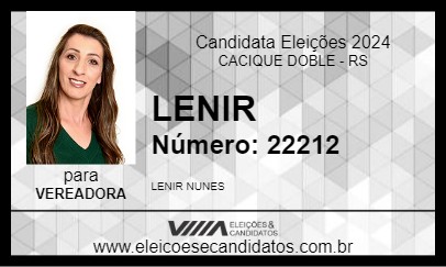 Candidato LENIR 2024 - CACIQUE DOBLE - Eleições