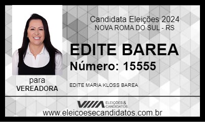 Candidato EDITE BAREA 2024 - NOVA ROMA DO SUL - Eleições