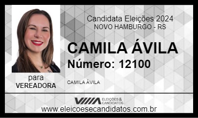 Candidato CAMILA ÁVILA 2024 - NOVO HAMBURGO - Eleições