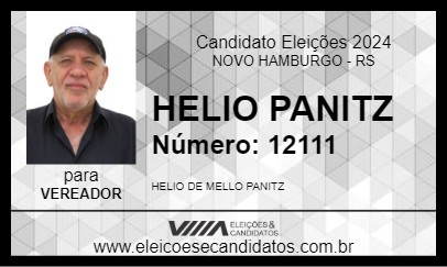 Candidato HELIO PANITZ 2024 - NOVO HAMBURGO - Eleições