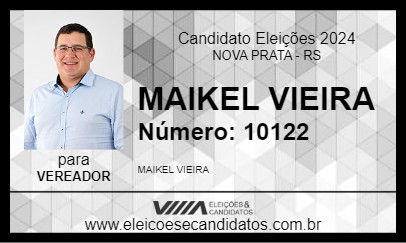 Candidato MAIKEL VIEIRA 2024 - NOVA PRATA - Eleições