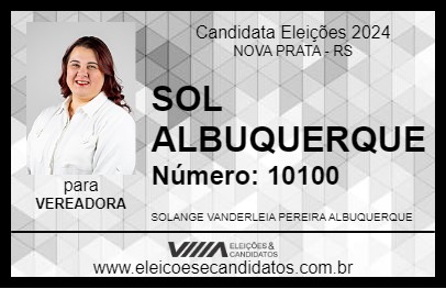 Candidato SOL ALBUQUERQUE 2024 - NOVA PRATA - Eleições