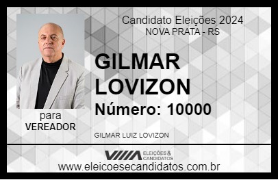 Candidato GILMAR LOVIZON 2024 - NOVA PRATA - Eleições