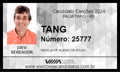 Candidato TANG 2024 - PALMITINHO - Eleições