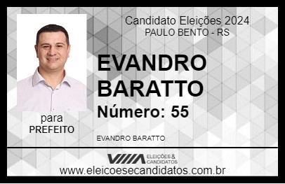 Candidato EVANDRO BARATTO 2024 - PAULO BENTO - Eleições