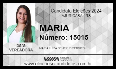 Candidato MARIA 2024 - AJURICABA - Eleições