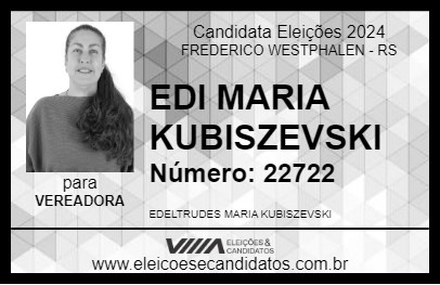 Candidato EDI MARIA KUBISZEVSKI 2024 - FREDERICO WESTPHALEN - Eleições