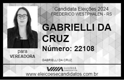 Candidato GABRIELLI DA CRUZ 2024 - FREDERICO WESTPHALEN - Eleições