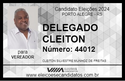 Candidato DELEGADO CLEITON 2024 - PORTO ALEGRE - Eleições