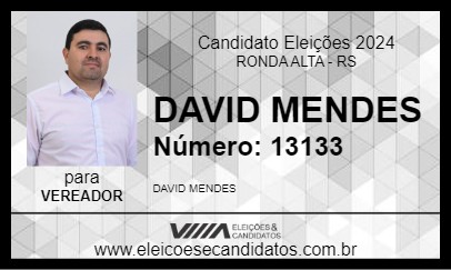 Candidato DAVID MENDES 2024 - RONDA ALTA - Eleições