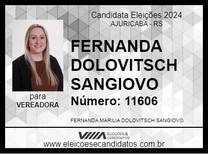 Candidato FERNANDA DOLOVITSCH SANGIOVO 2024 - AJURICABA - Eleições