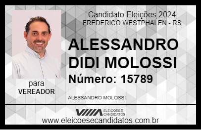 Candidato ALESSANDRO DIDI MOLOSSI 2024 - FREDERICO WESTPHALEN - Eleições