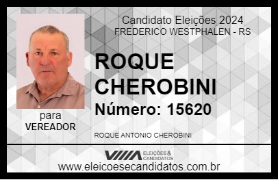 Candidato ROQUE CHEROBINI 2024 - FREDERICO WESTPHALEN - Eleições