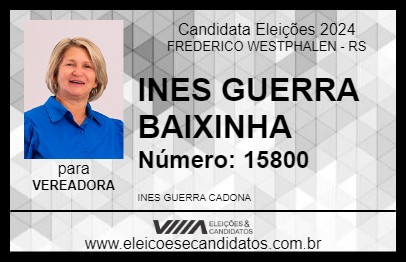 Candidato INES GUERRA BAIXINHA 2024 - FREDERICO WESTPHALEN - Eleições