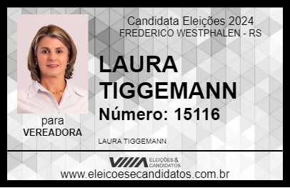 Candidato LAURA TIGGEMANN 2024 - FREDERICO WESTPHALEN - Eleições