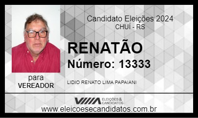 Candidato RENATÃO 2024 - CHUÍ - Eleições