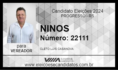 Candidato NINOS 2024 - PROGRESSO - Eleições