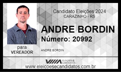 Candidato ANDRE BORDIN 2024 - CARAZINHO - Eleições