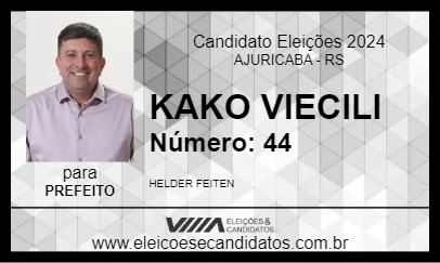 Candidato KAKO VIECILI 2024 - AJURICABA - Eleições