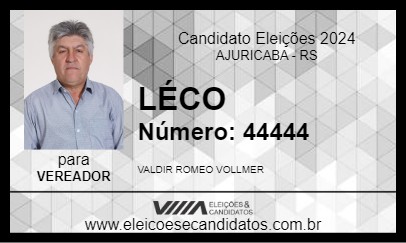 Candidato LÉCO 2024 - AJURICABA - Eleições