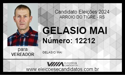 Candidato GELASIO MAI 2024 - ARROIO DO TIGRE - Eleições