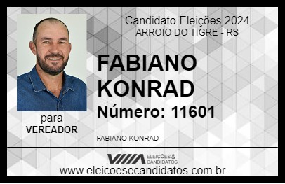 Candidato FABIANO KONRAD 2024 - ARROIO DO TIGRE - Eleições