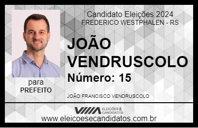 Candidato JOÃO VENDRUSCOLO 2024 - FREDERICO WESTPHALEN - Eleições