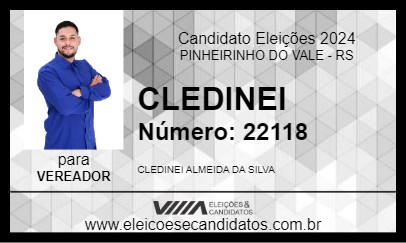 Candidato CLEDINEI 2024 - PINHEIRINHO DO VALE - Eleições