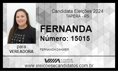 Candidato FERNANDA 2024 - TAPERA - Eleições