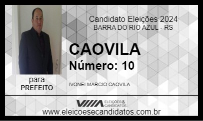 Candidato CAOVILA 2024 - BARRA DO RIO AZUL - Eleições