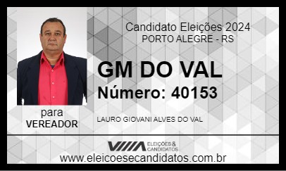 Candidato GM DO VAL 2024 - PORTO ALEGRE - Eleições