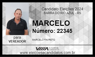 Candidato MARCELO 2024 - BARRA DO RIO AZUL - Eleições