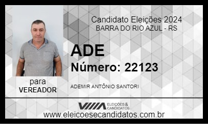 Candidato ADE 2024 - BARRA DO RIO AZUL - Eleições