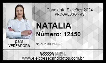 Candidato NATALIA 2024 - PROGRESSO - Eleições