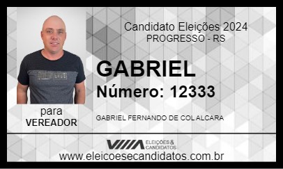 Candidato GABRIEL 2024 - PROGRESSO - Eleições