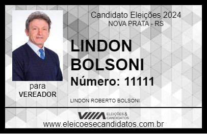 Candidato LINDON BOLSONI 2024 - NOVA PRATA - Eleições