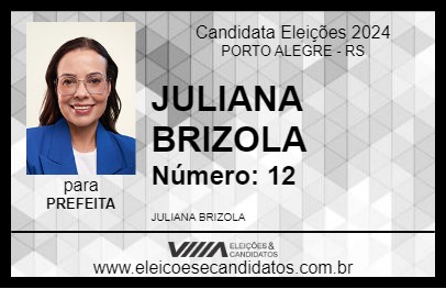 Candidato JULIANA BRIZOLA 2024 - PORTO ALEGRE - Eleições