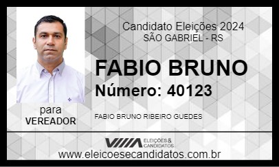 Candidato FABIO BRUNO 2024 - SÃO GABRIEL - Eleições