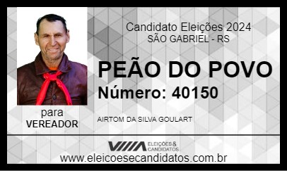 Candidato PEÃO DO POVO 2024 - SÃO GABRIEL - Eleições